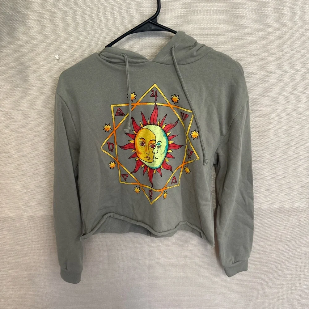 Mighty Fine Olive Sunburst Hoodie - Picture 1 of 2